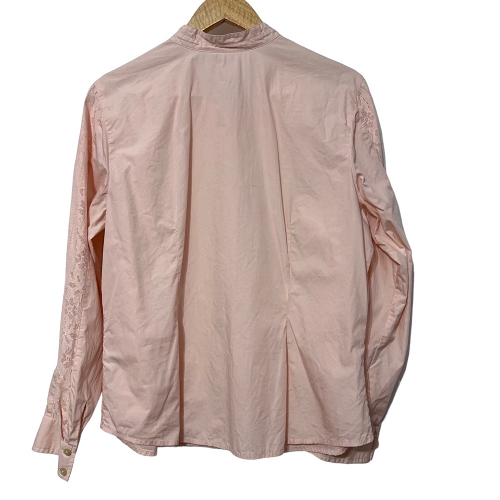 J Jill Button Down Shirt with Lace Inset L - Picture 2 of 4